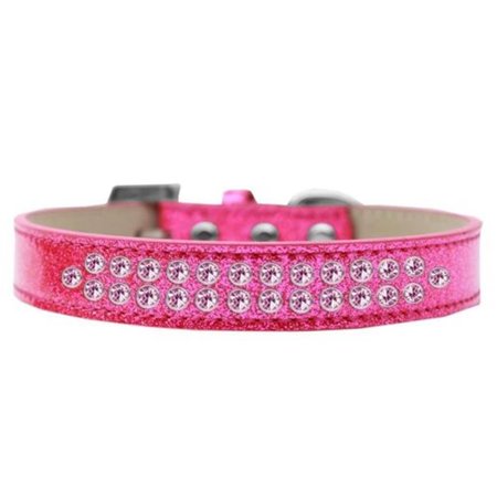 UNCONDITIONAL LOVE Two Row Light Pink Crystal Dog CollarPink Ice Cream Size 16 UN784074